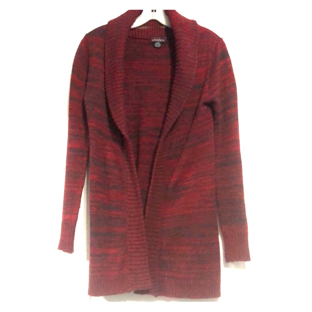 Red and Black Warm Cardigan